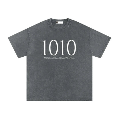 1010 Mental Health Awareness Tee (Light Blue, Grass Green, Pirate Grey, Black)