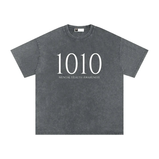 1010 Mental Health Awareness Tee (Light Blue, Grass Green, Pirate Grey, Black)