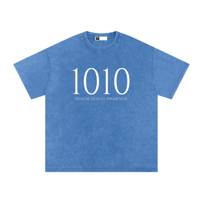 1010 Mental Health Awareness Tee (Light Blue, Grass Green, Pirate Grey, Black)