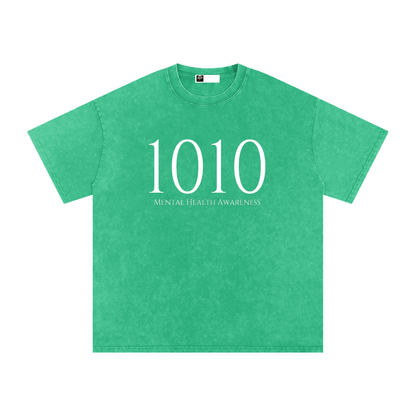 1010 Mental Health Awareness Tee (Light Blue, Grass Green, Pirate Grey, Black)