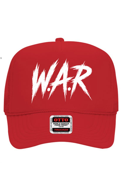 W.A.R TRUCKER HAT (BLACK, RED OR ROYAL BLUE)