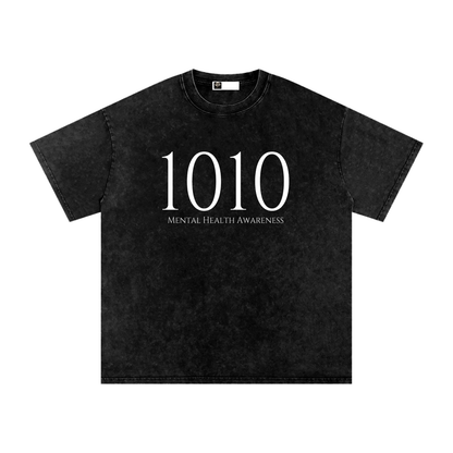 1010 Mental Health Awareness Tee (Light Blue, Grass Green, Pirate Grey, Black)